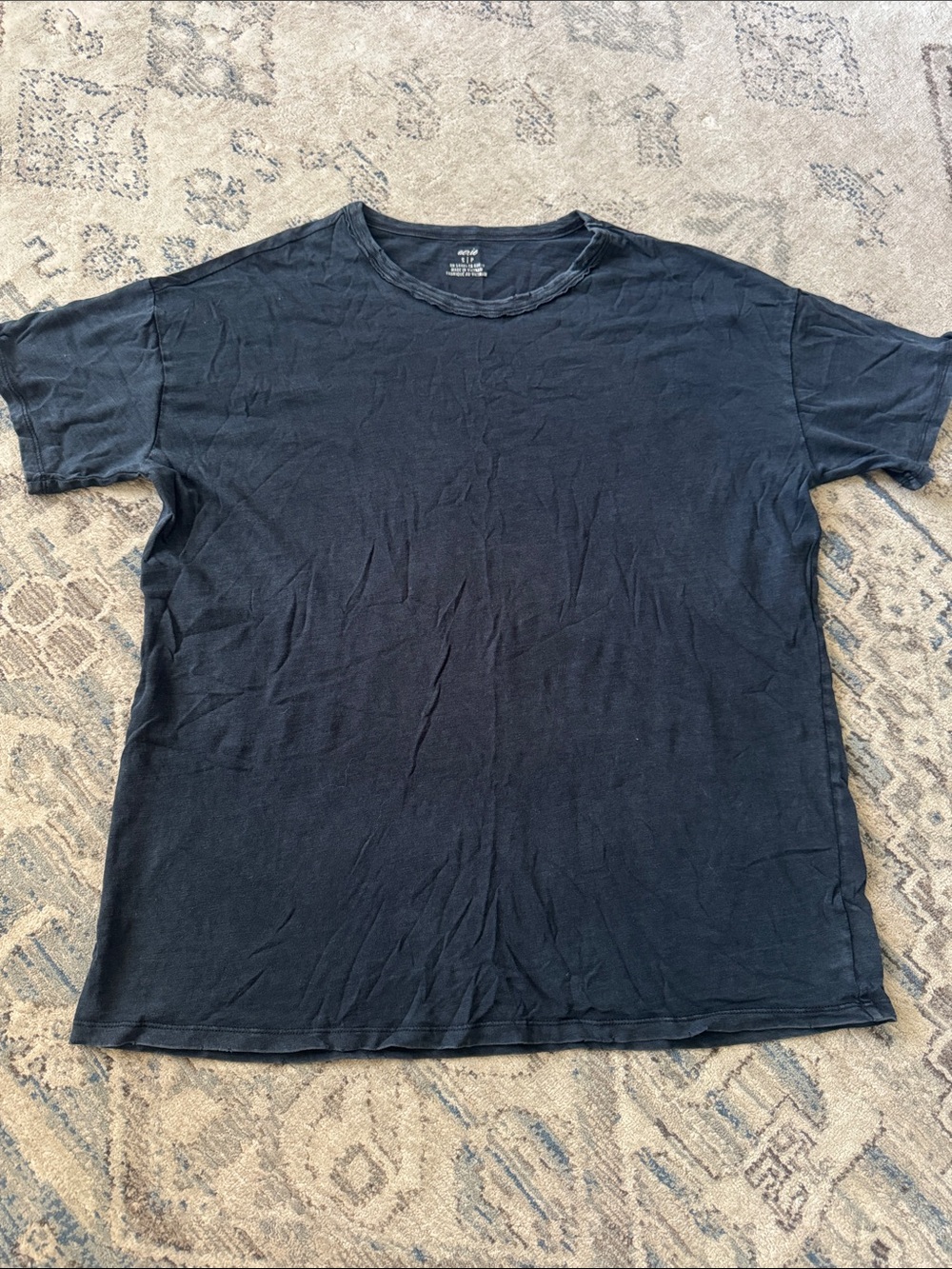 aerie Men’s Black Short Sleeve Crew Neck Tee